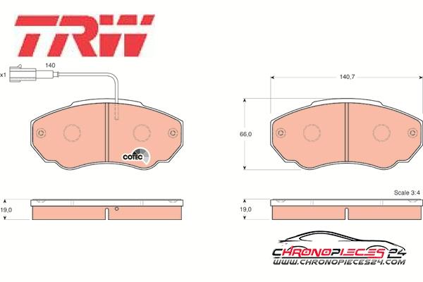 Achat de TRW GDB1517 Kit de plaquettes de frein, frein à disque pas chères