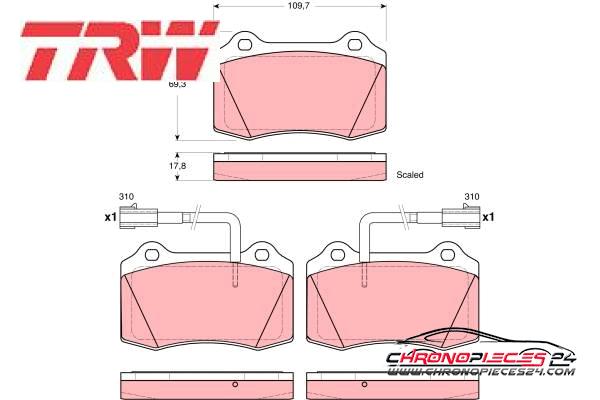 Achat de TRW GDB1519 Kit de plaquettes de frein, frein à disque pas chères