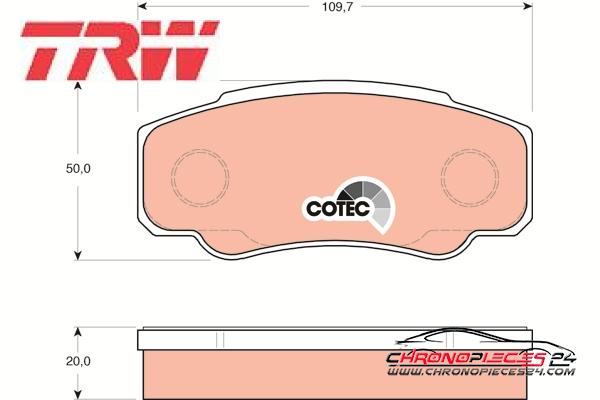 Achat de TRW GDB1521 Kit de plaquettes de frein, frein à disque pas chères