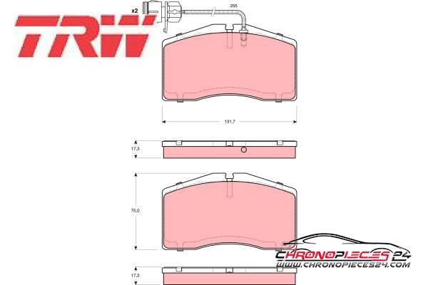 Achat de TRW GDB1523 Kit de plaquettes de frein, frein à disque pas chères