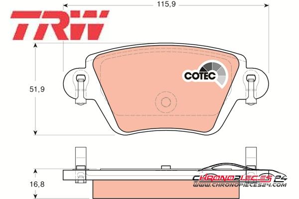 Achat de TRW GDB1525 Kit de plaquettes de frein, frein à disque pas chères