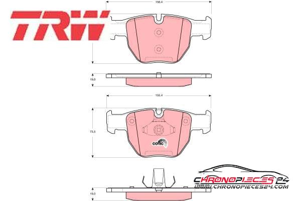 Achat de TRW GDB1526 Kit de plaquettes de frein, frein à disque pas chères