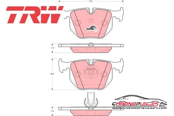 Achat de TRW GDB1527 Kit de plaquettes de frein, frein à disque pas chères