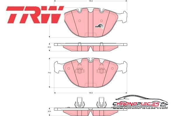 Achat de TRW GDB1529 Kit de plaquettes de frein, frein à disque pas chères