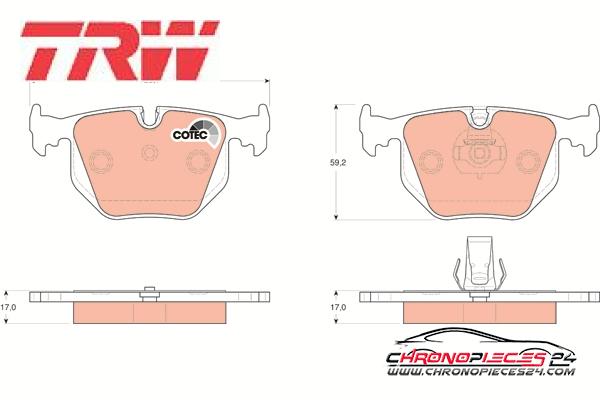 Achat de TRW GDB1530 Kit de plaquettes de frein, frein à disque pas chères