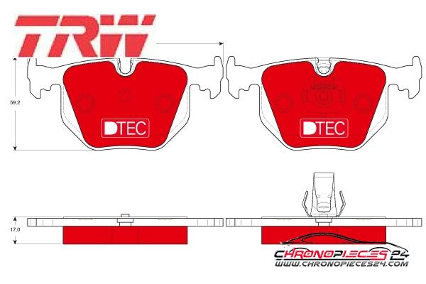 Achat de TRW GDB1530DTE Kit de plaquettes de frein, frein à disque pas chères