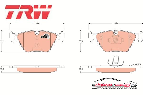 Achat de TRW GDB1531 Kit de plaquettes de frein, frein à disque pas chères