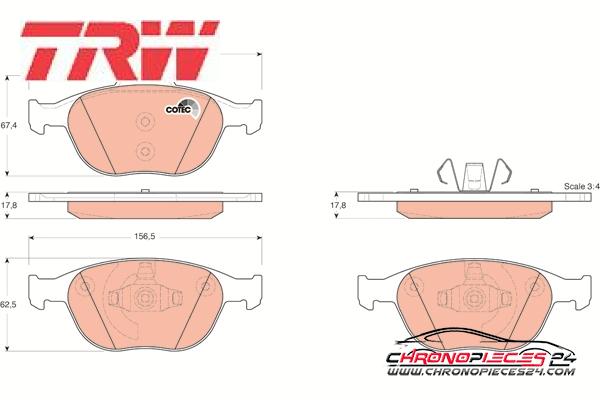 Achat de TRW GDB1532 Kit de plaquettes de frein, frein à disque pas chères