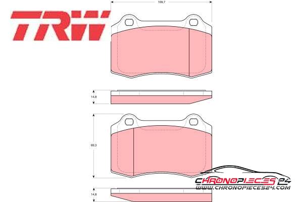 Achat de TRW GDB1537 Kit de plaquettes de frein, frein à disque pas chères