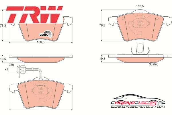 Achat de TRW GDB1538 Kit de plaquettes de frein, frein à disque pas chères