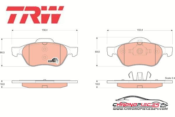 Achat de TRW GDB1540 Kit de plaquettes de frein, frein à disque pas chères