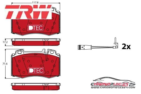 Achat de TRW GDB1543DTE Kit de plaquettes de frein, frein à disque pas chères