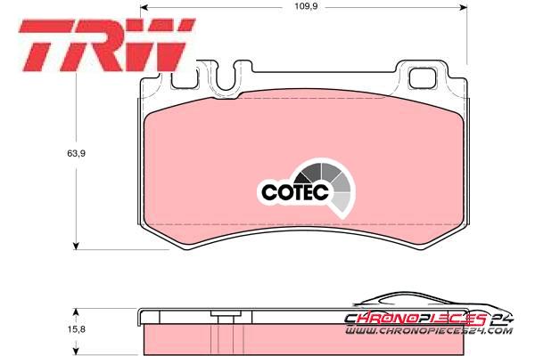 Achat de TRW GDB1544 Kit de plaquettes de frein, frein à disque pas chères