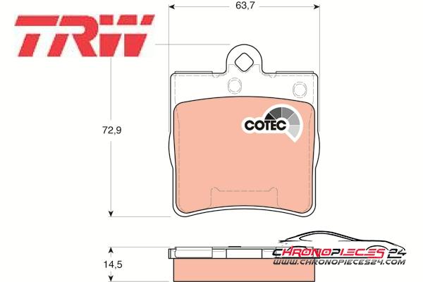 Achat de TRW GDB1545 Kit de plaquettes de frein, frein à disque pas chères