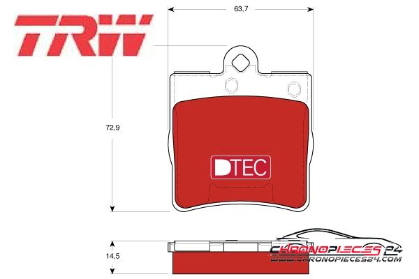 Achat de TRW GDB1545DTE Kit de plaquettes de frein, frein à disque pas chères