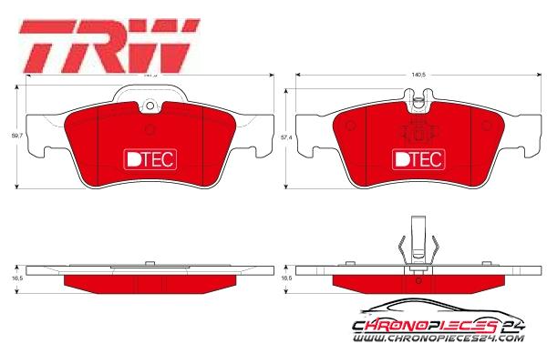 Achat de TRW GDB1546DTE Kit de plaquettes de frein, frein à disque pas chères