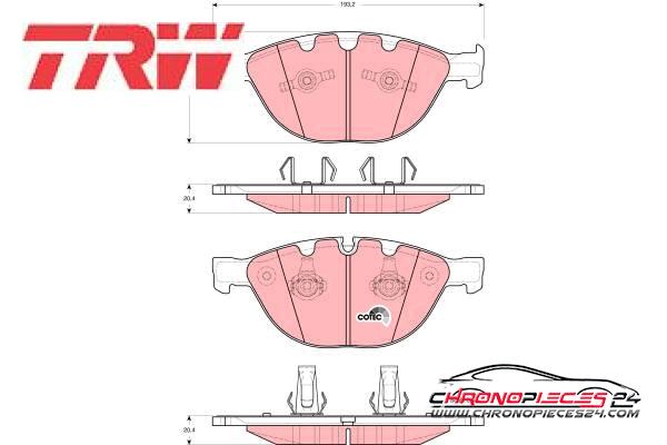 Achat de TRW GDB1558 Kit de plaquettes de frein, frein à disque pas chères