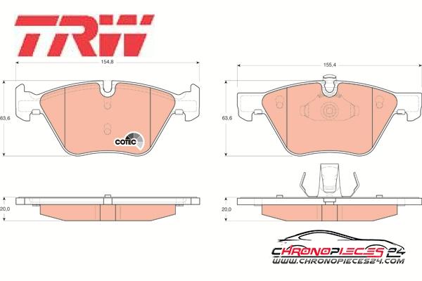 Achat de TRW GDB1559 Kit de plaquettes de frein, frein à disque pas chères