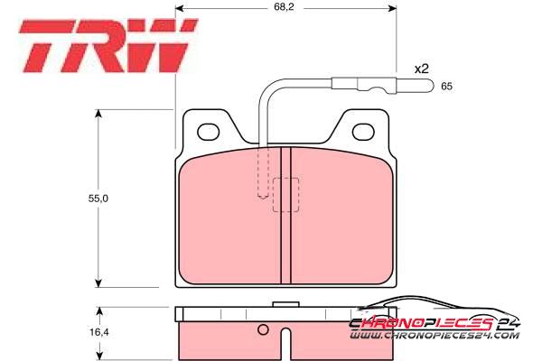 Achat de TRW GDB156 Kit de plaquettes de frein, frein à disque pas chères