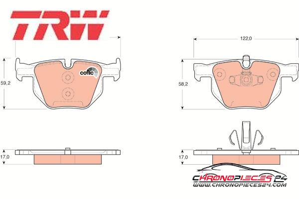 Achat de TRW GDB1560 Kit de plaquettes de frein, frein à disque pas chères