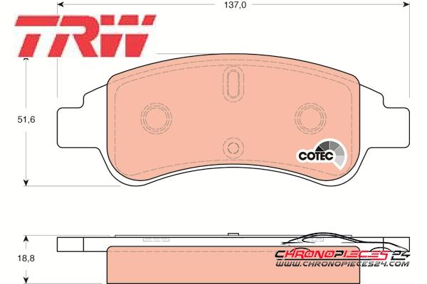 Achat de TRW GDB1563 Kit de plaquettes de frein, frein à disque pas chères