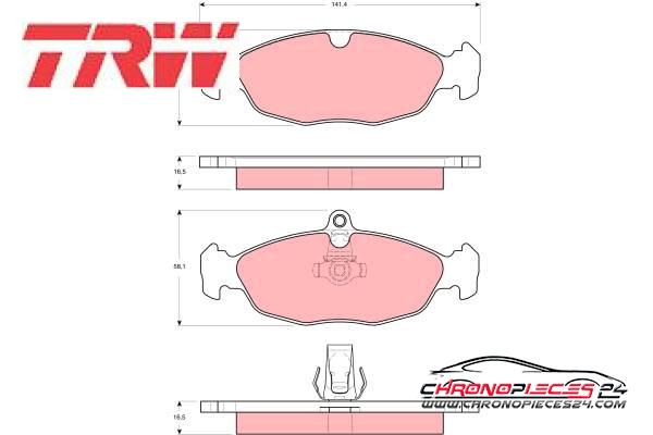 Achat de TRW GDB1569 Kit de plaquettes de frein, frein à disque pas chères