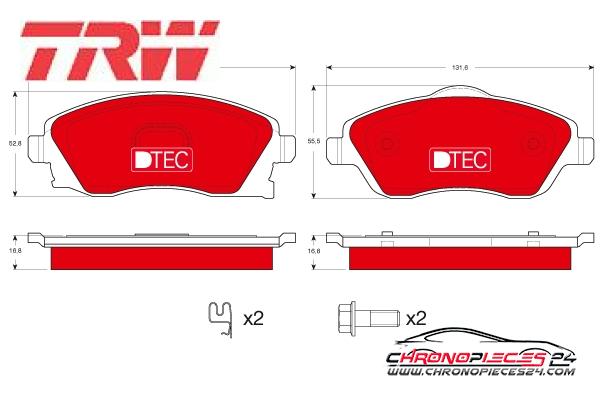 Achat de TRW GDB1570DTE Kit de plaquettes de frein, frein à disque pas chères