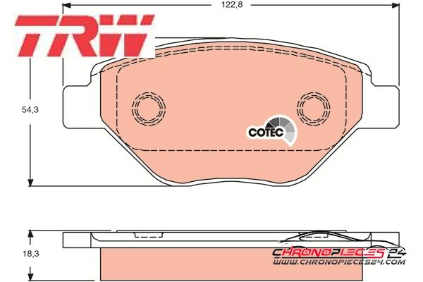 Achat de TRW GDB1571 Kit de plaquettes de frein, frein à disque pas chères