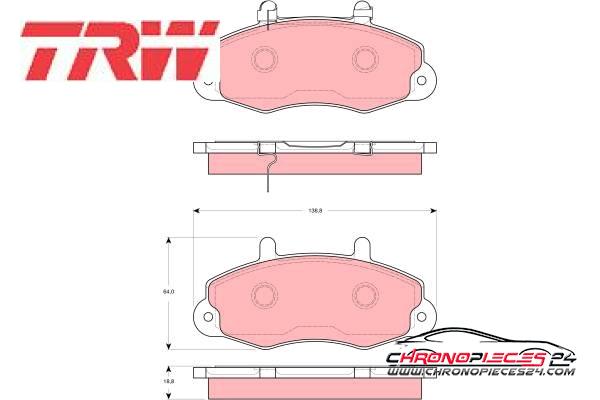 Achat de TRW GDB1572 Kit de plaquettes de frein, frein à disque pas chères