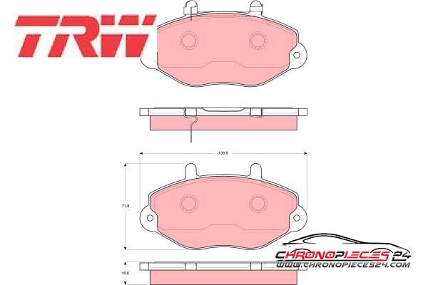 Achat de TRW GDB1573 Kit de plaquettes de frein, frein à disque pas chères