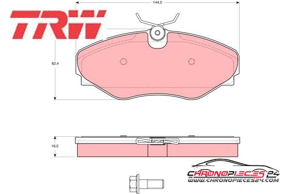 Achat de TRW GDB1574 Kit de plaquettes de frein, frein à disque pas chères