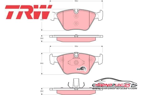 Achat de TRW GDB1577 Kit de plaquettes de frein, frein à disque pas chères