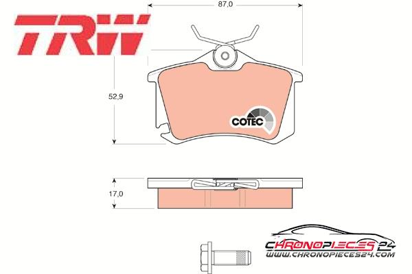 Achat de TRW GDB1578 Kit de plaquettes de frein, frein à disque pas chères