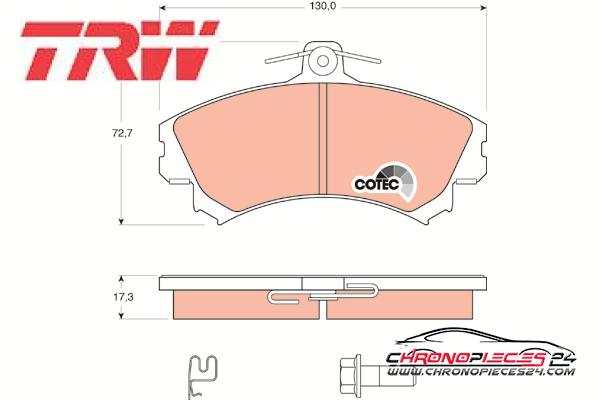 Achat de TRW GDB1584 Kit de plaquettes de frein, frein à disque pas chères