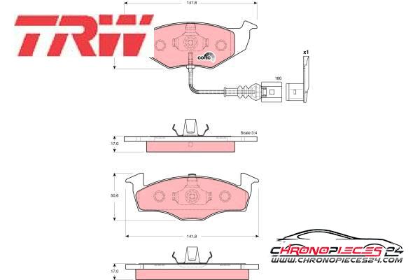 Achat de TRW GDB1586 Kit de plaquettes de frein, frein à disque pas chères