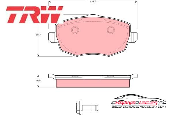 Achat de TRW GDB1592 Kit de plaquettes de frein, frein à disque pas chères