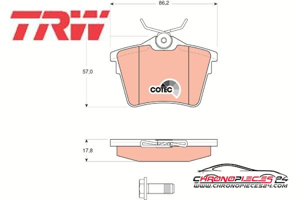 Achat de TRW GDB1596 Kit de plaquettes de frein, frein à disque pas chères