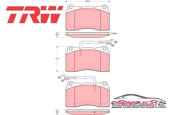 Achat de TRW GDB1603 Kit de plaquettes de frein, frein à disque pas chères