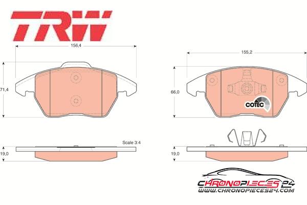 Achat de TRW GDB1605 Kit de plaquettes de frein, frein à disque pas chères