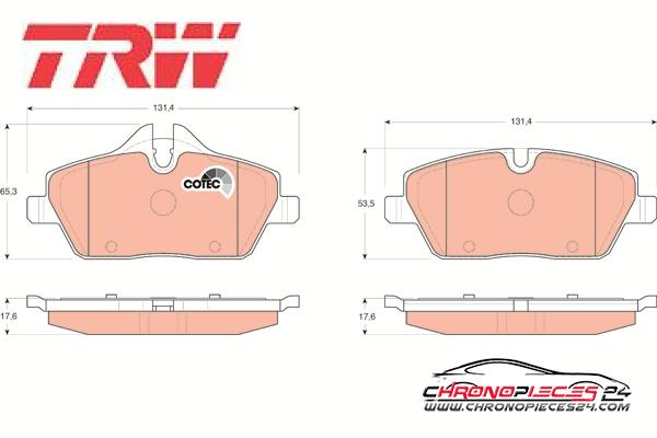 Achat de TRW GDB1611 Kit de plaquettes de frein, frein à disque pas chères