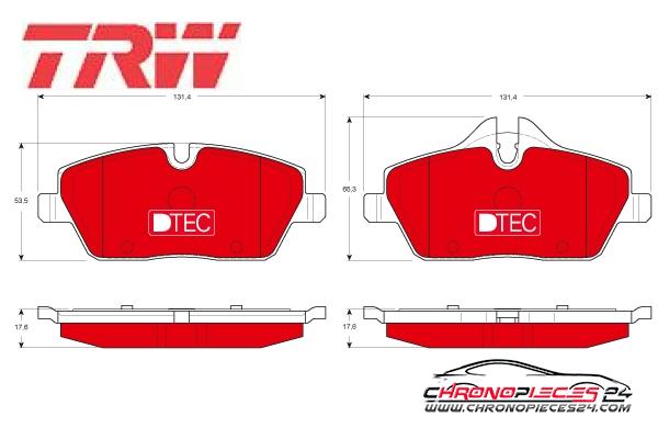 Achat de TRW GDB1611DTE Kit de plaquettes de frein, frein à disque pas chères