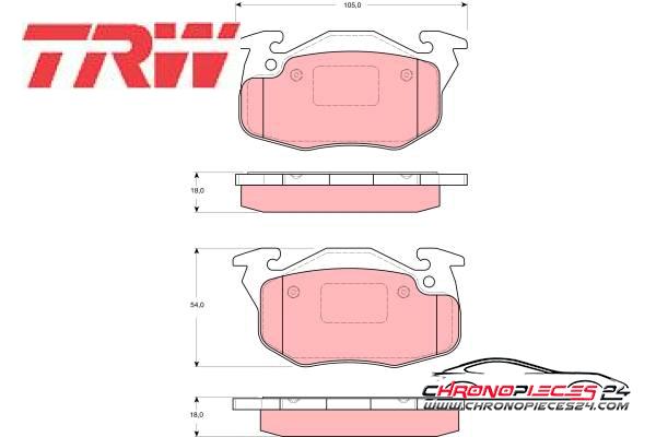 Achat de TRW GDB1615 Kit de plaquettes de frein, frein à disque pas chères