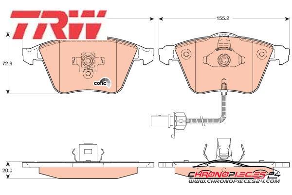 Achat de TRW GDB1617 Kit de plaquettes de frein, frein à disque pas chères