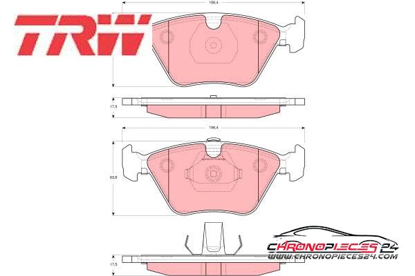 Achat de TRW GDB1619 Kit de plaquettes de frein, frein à disque pas chères