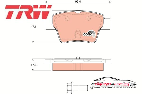 Achat de TRW GDB1620 Kit de plaquettes de frein, frein à disque pas chères