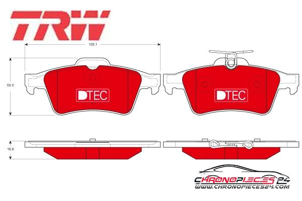 Achat de TRW GDB1621DTE Kit de plaquettes de frein, frein à disque pas chères