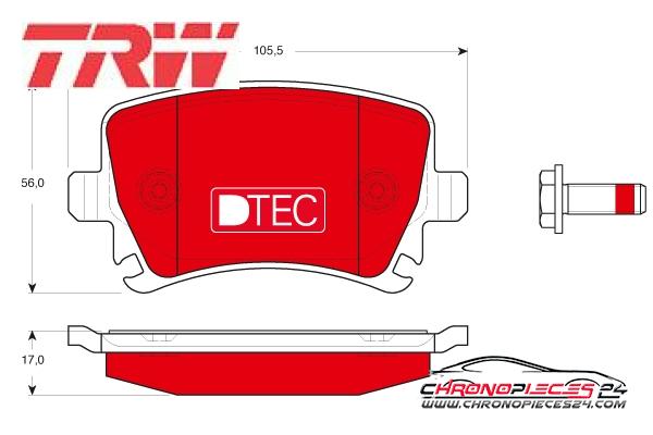 Achat de TRW GDB1622DTE Kit de plaquettes de frein, frein à disque pas chères