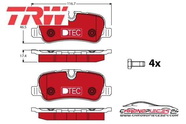 Achat de TRW GDB1632DTE Kit de plaquettes de frein, frein à disque pas chères