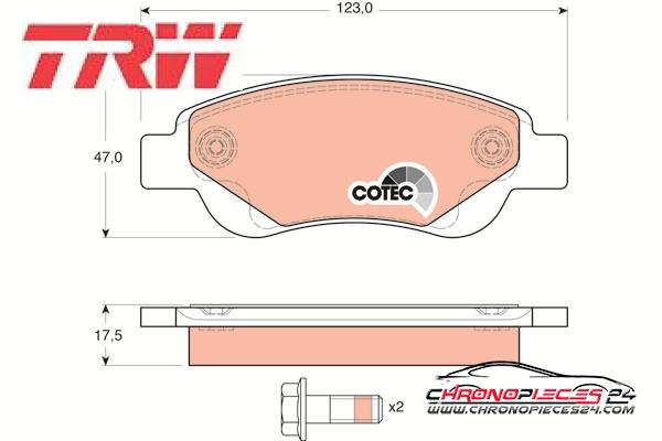 Achat de TRW GDB1633 Kit de plaquettes de frein, frein à disque pas chères