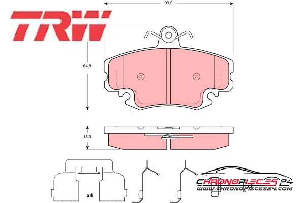 Achat de TRW GDB1635 Kit de plaquettes de frein, frein à disque pas chères